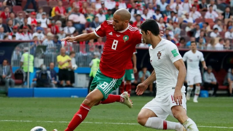 El Ahmadi in de basis bij Marokko tegen Spanje