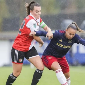 Wedstrijd tussen Ajax Vrouwen en Feyenoord Vrouwen 1 gespeeld in Johan Cruijff ArenA