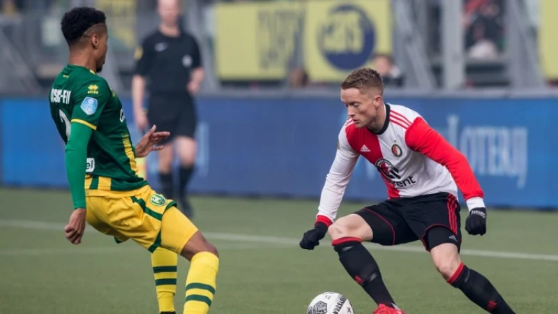 Feyenoord speelt na laat doelpunt gelijk tegen ADO Den Haag