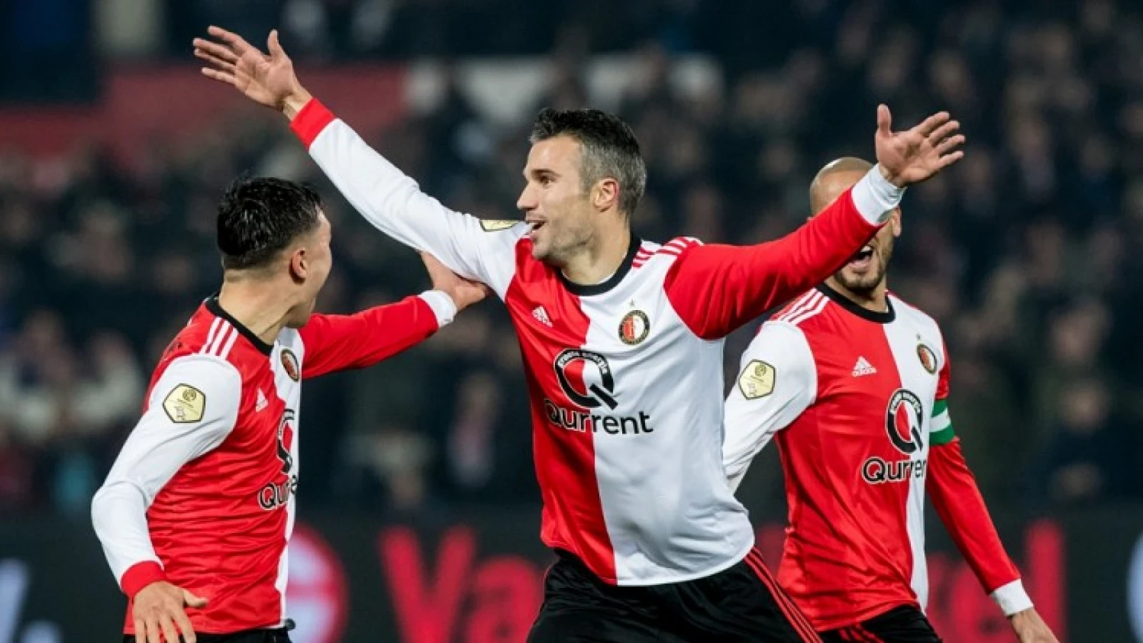 Feyenoord wint ondermeer door prachtig doelpunt Van Persie van FC Groningen